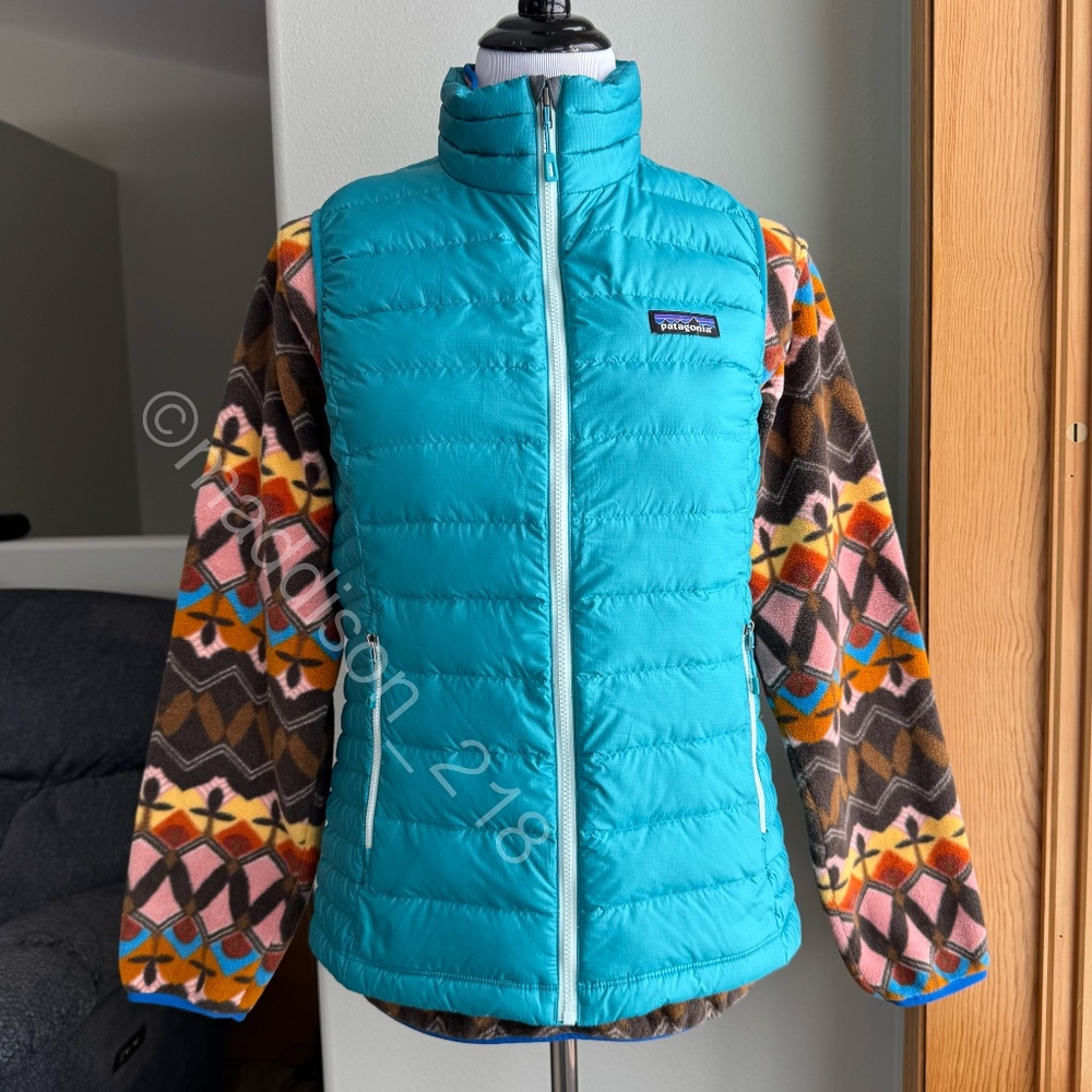Patagonia Down Sweater Vest Medium Tobago Blue 800-fill Down Regular Fit M